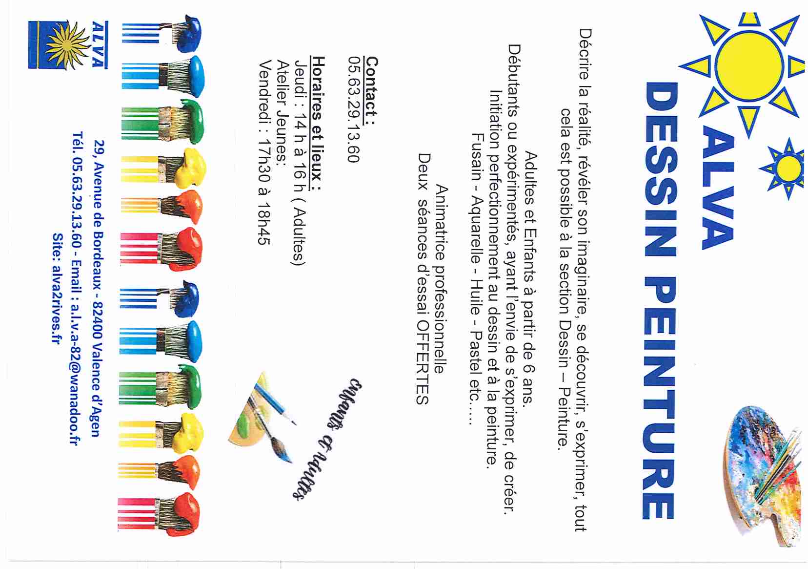 Flyer Dessin Peinture